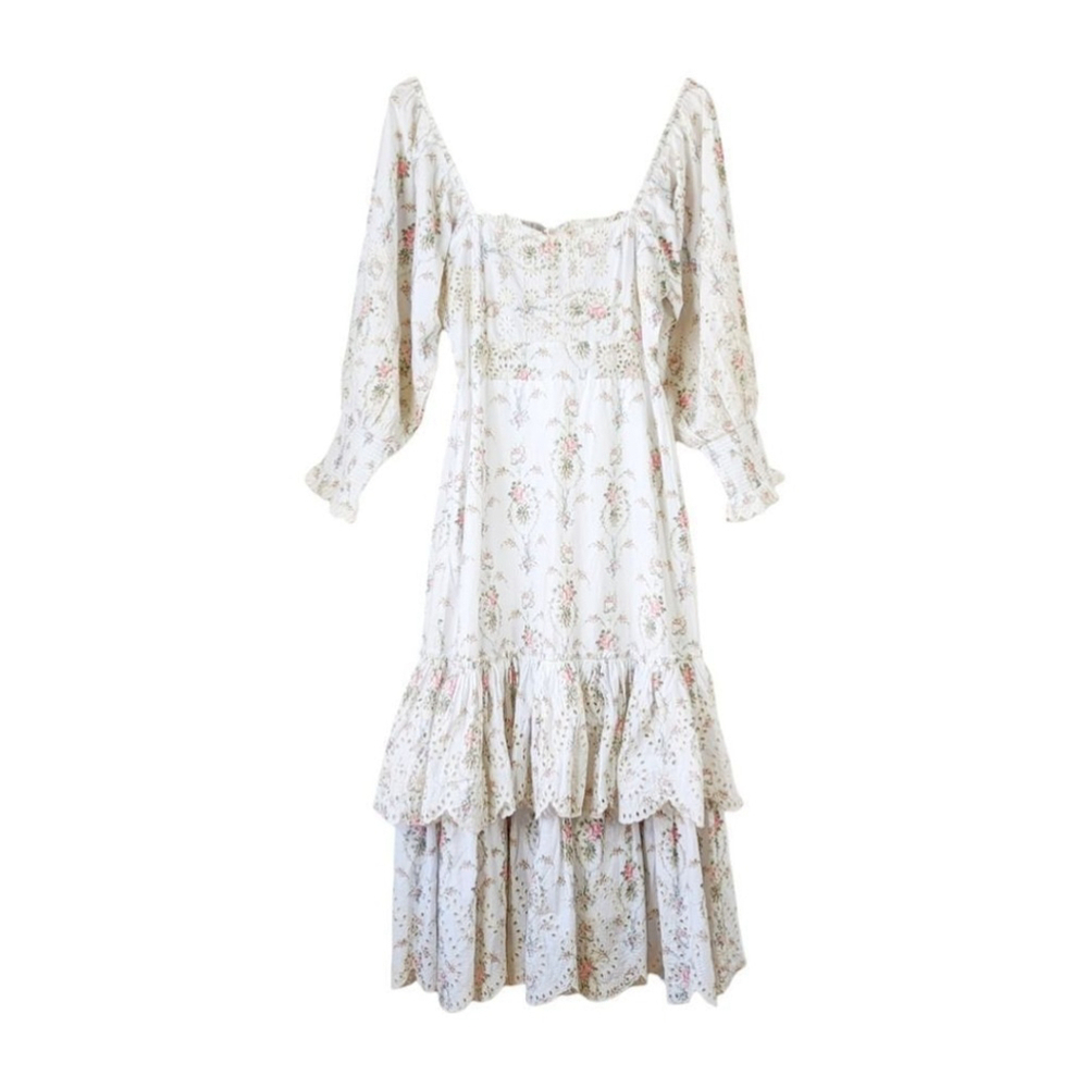 Loveshackfancy Cottage Floral Toulon Eyelet Dress NWT Sz 6 in Vanilla Ki… - Picture 7 of 16